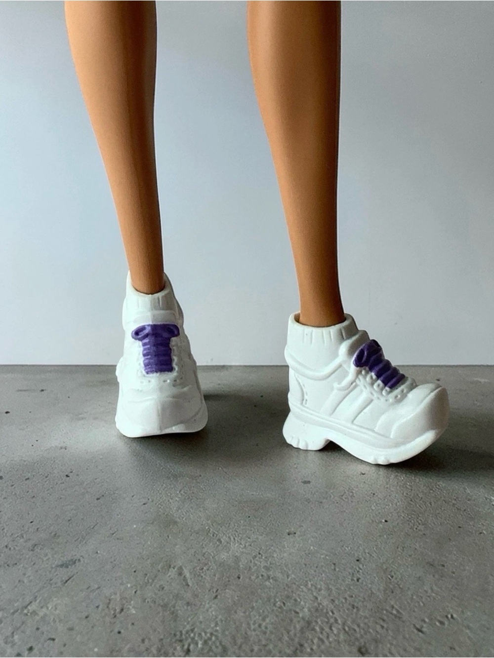 Mattel My Scene Barbie Athletic White  Tennis Shoes Sneakers